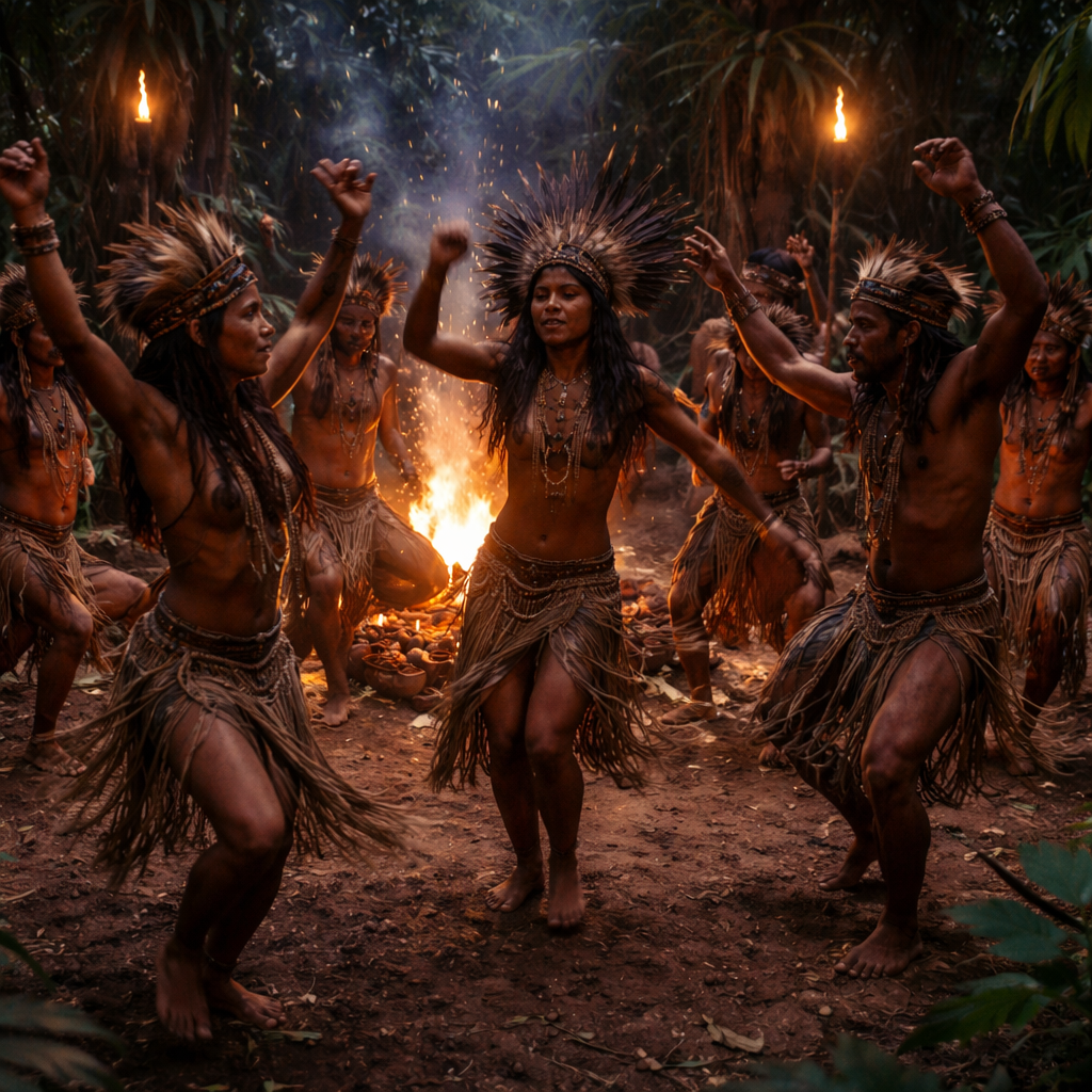 Danza-tribal-alrededor-del-fuego GÉNESIS - MARZO - BARAKALDO